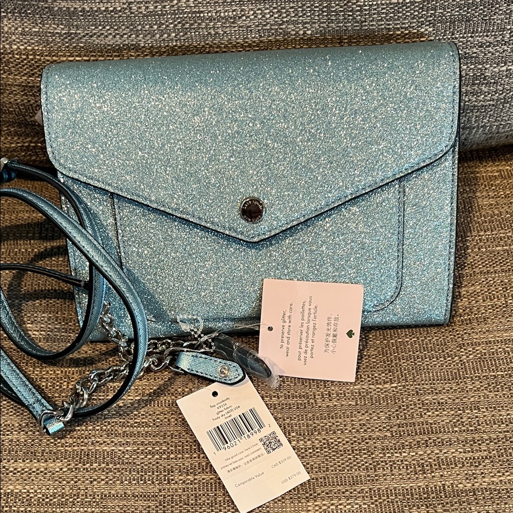 Kate Spade Glittery Blue Crossbody Bag